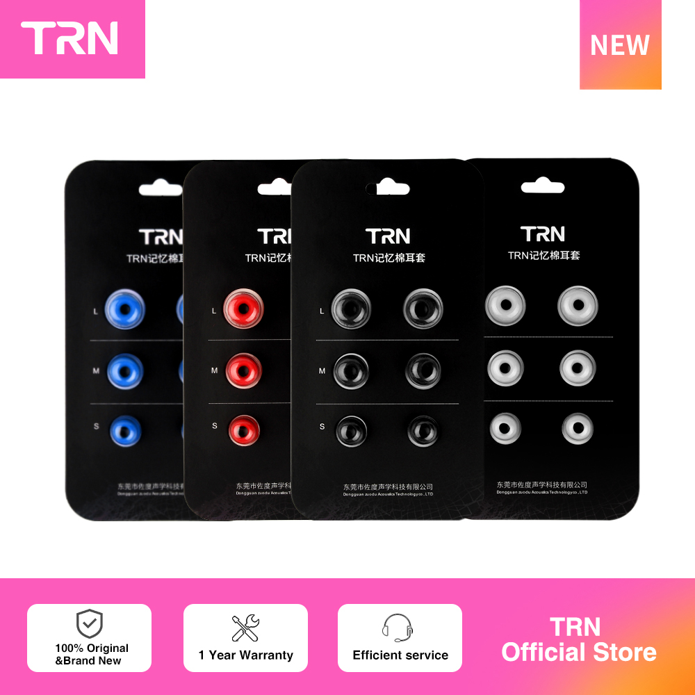 TRN 3 ペア (6 個) イヤホンメモリコットンイヤーマ - Earphone Foam Tip のレビューと価格